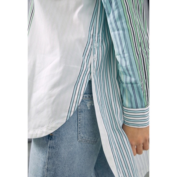 Anthropologie Alix Striped Oversized Shirt New S - Picture 6 of 12